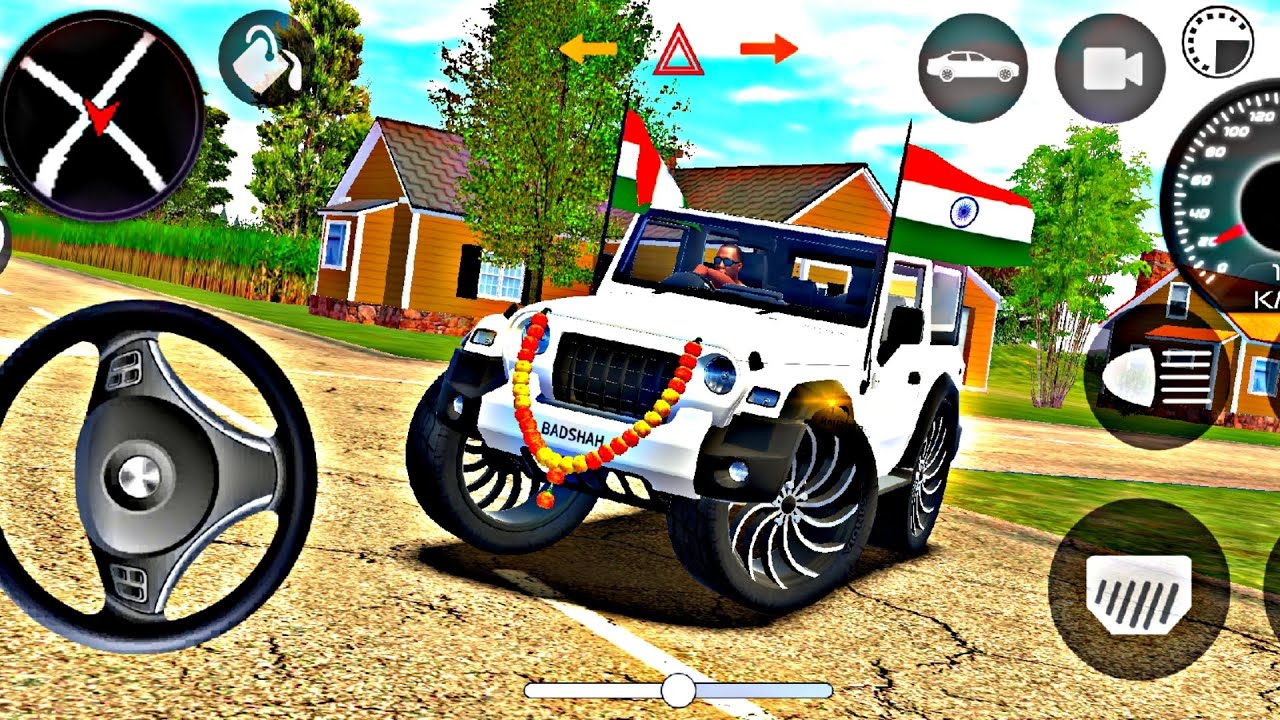 🚘 Indian Car Simulator 3D 😱 | Realistic Indian Thar Drive | Open World Car Game Gameplay