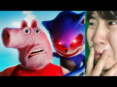 실제 페파피그랑 소닉이 맞짱 뜨는 영상 ㅋㅋㅋㅋㅋㅋㅋ..?