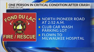 Driver in critical condition following Fond du Lac rollover crash