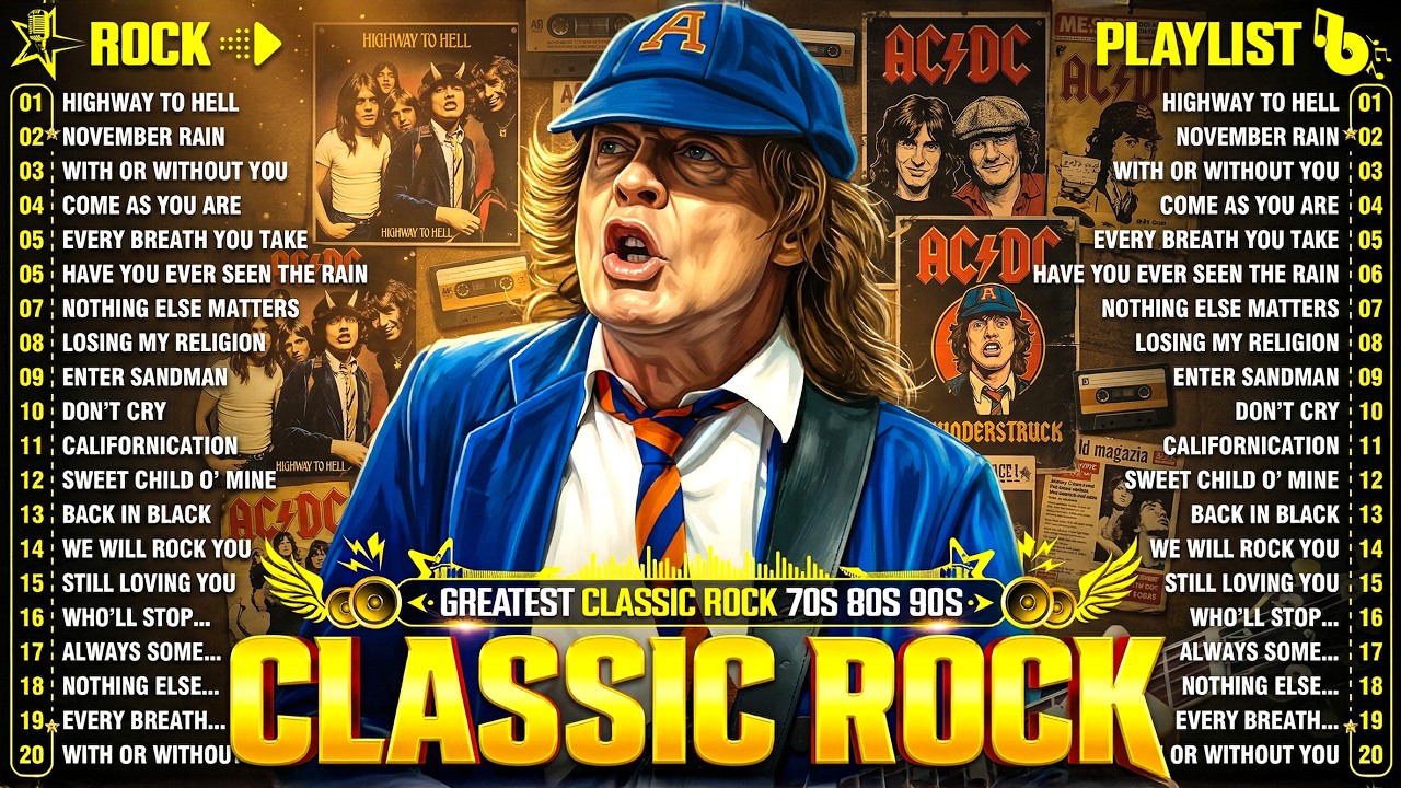 AC/DC, Queen, Bon Jovi, Scorpions, Aerosmith, Nirvana, Guns N Roses 🔥 ...