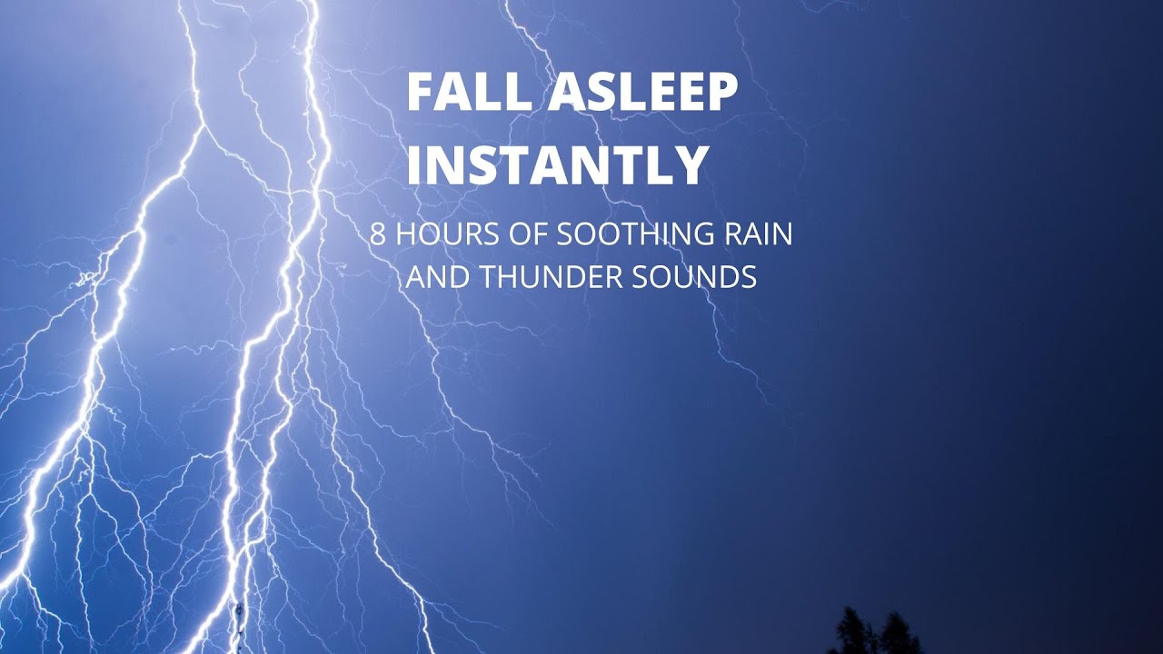 HEAVY RAIN AND THUNDER at night for sleeping,reduce stress, fall asleep ...