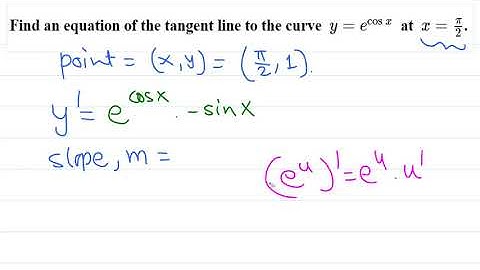 Calculus I: equation of tangent line involving the chain rule