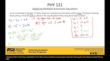 Applying Multiple Kinematic Equations