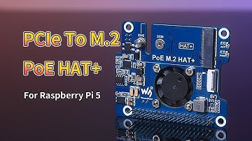 Pi 5 PoE HAT, PCIe Adapter, Supports NVMe Protocol M.2 Solid State Drive， Metal heatsink