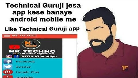 make your channel app like Technical GURUJI 2018 new trek #Nktechno #technicalguruji