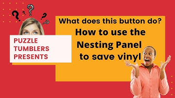 How to use the Nesting Panel in the Silhouette program.