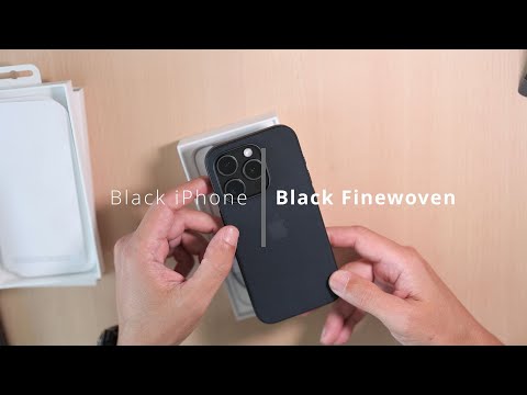 Black iPhone 15 Pro and Black FineWoven Unbox and First