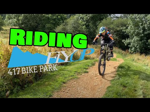Riding at Flyup 417 Bike Park