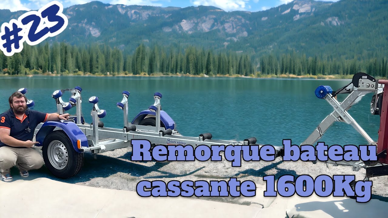 Vente Remorque neuve SUNWAY SW655 - Chemin central de rouleaux pour bateau  à quille, coque en V ou dériveur lesté. neuf - Remorque de Bateau voilier  en Ille-et-Vilaine, France