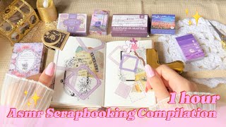 ASMR Scrapbooking Compilation 1 hour of Relaxing sounds Diy journal | no bgm
