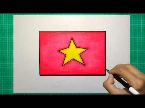 Cara Gambar Bendera Vietnam