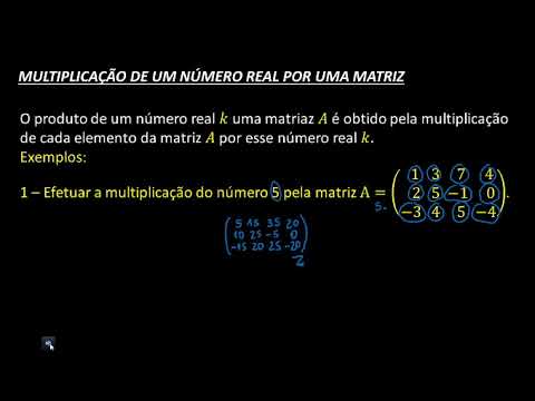 MULTIPLICAÇÃO DE UM NÚMERO REAL POR UMA MATRIZ - YouTube