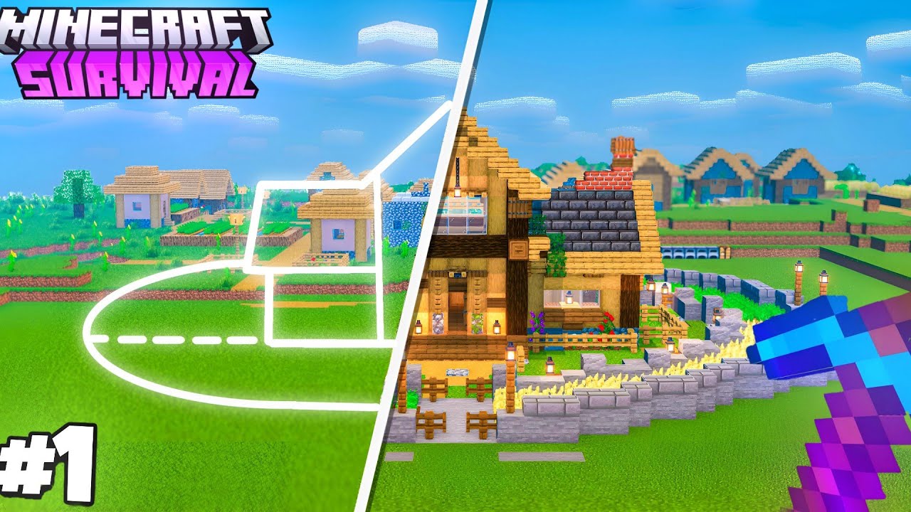 Minecraft PE Survival Series Ep 1 in Hindi 1.21🤩 | Made OP Survival ...