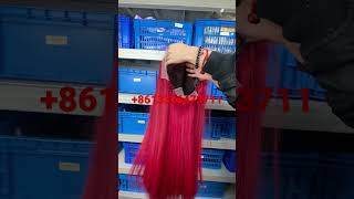 26Inch Straight Red Transparent Frontal Lace Wig