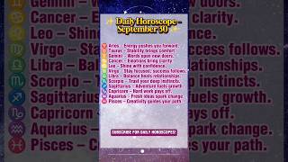 🔥 September 30 Horoscope Reveals Shocking Truths for Your Sign! 🔮✨