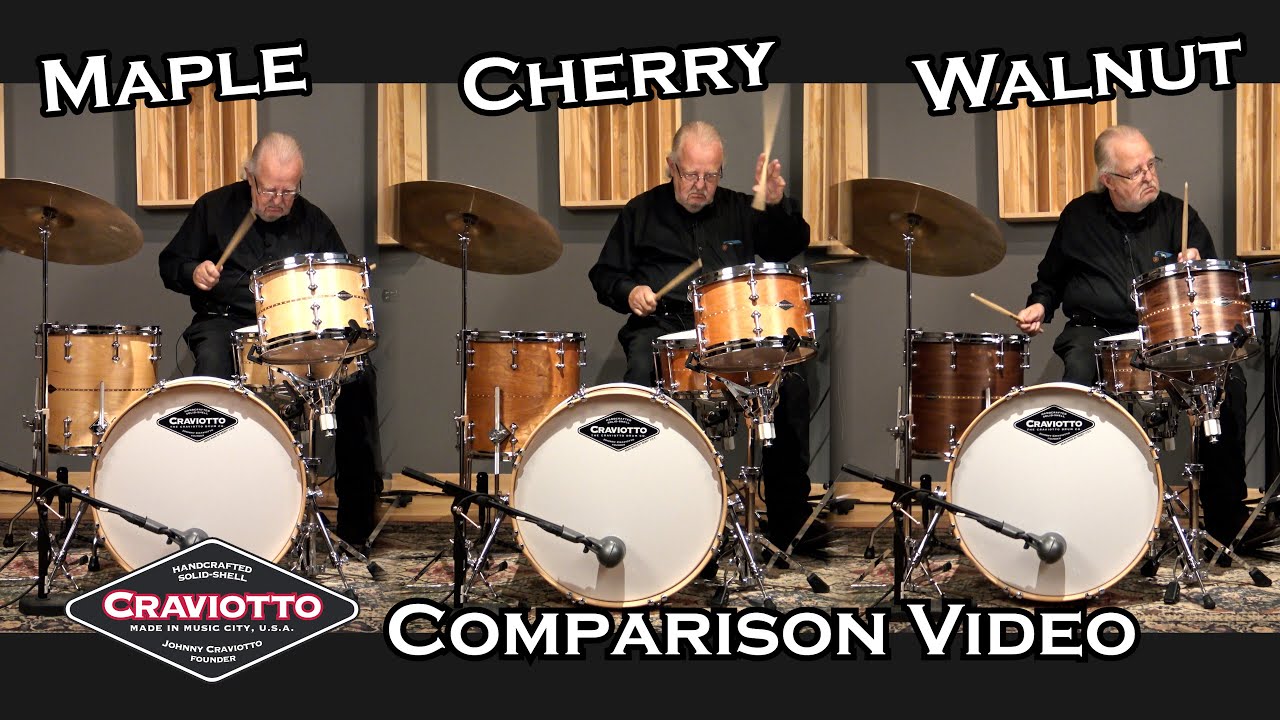 Maple, Cherry, or Walnut? Craviotto Drum Kit Comparison Video