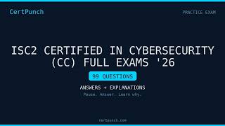 Details ISC2 Certified in Cybersecurity (CC) Full Exams '26 Practice Q&A - Part 14/15 Update