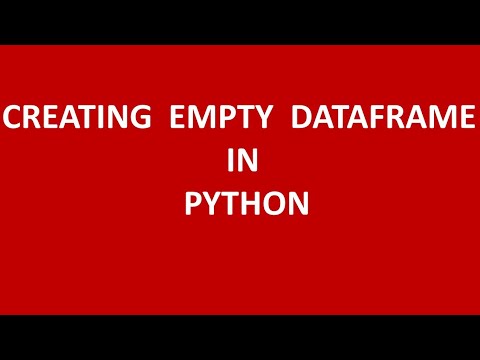 Creating Empty DataFrame
