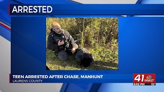 Laurens County manhunt ends with juvenile arrested