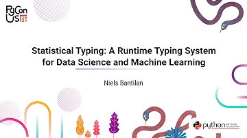 TALK / Niels Bantilan / Statistical Typing: A Runtime TypingSystem for Data Science&Machine Learning