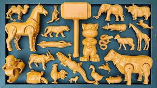 Membersihkan Hewan Sapi, Burung, Kucing, Singa, Harimau, Gajah, T-Rex, Panda, Jerapah, Lumba Lumba