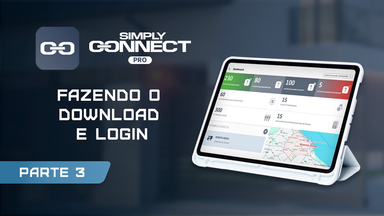 Download do aplicativo e login | Simply Connect Pro Parte 3/10 - YouTube