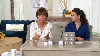 Diamonique X Kathy Levine Pave Id Tag Initial Pendant Necklace, Ss On Qvc