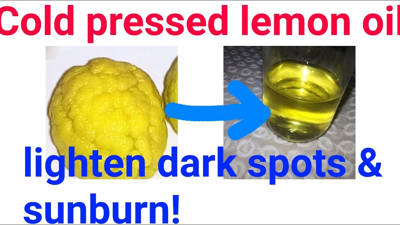 How to make Cold pressed Lemon oil for face and skin lightening// 