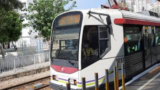 輕鐵507(第一期列車1051＋1056) 準備駛入 － 銀圍站