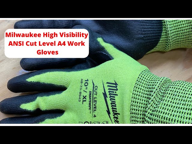 Milwaukee Red Nitrile Dipped Cut Resistant Winter Work Gloves REVIEW! # gloves #toolreviews #ansi 