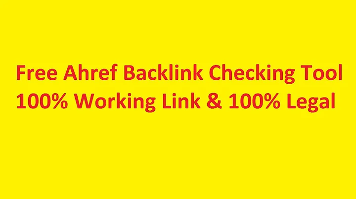 Free Seo Tool Ahref Backlink Checking 100% Working Link 2019