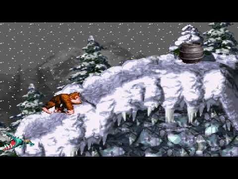 Donkey Kong Country: Level 20: Snow Barrel Blast