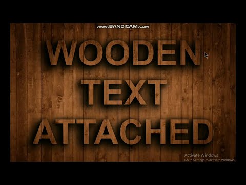 Wooden text attached