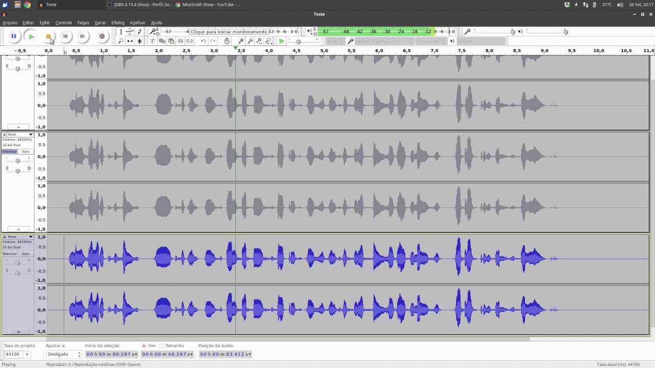 Como deixar a voz mais grossa - Audacity Tutorial