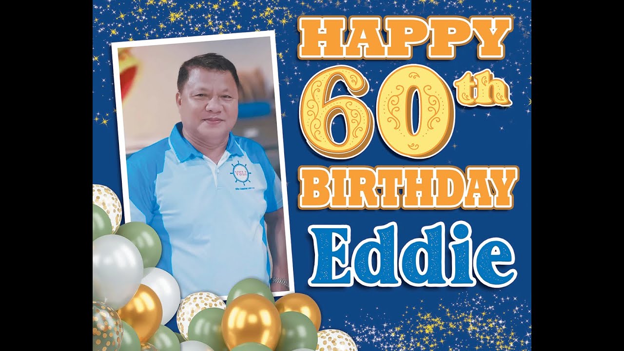 60th Birthday Tarp. Design | Eddie