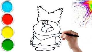 How To Draw Chowder For Kids Easy Cartoon Drawing Tutorial