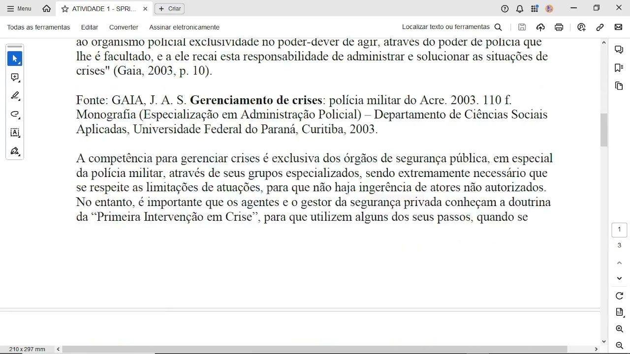 ATIVIDADE 1 - SPRIV - GERENCIAMENTO DE RISCOS E CRISES - 53_2024