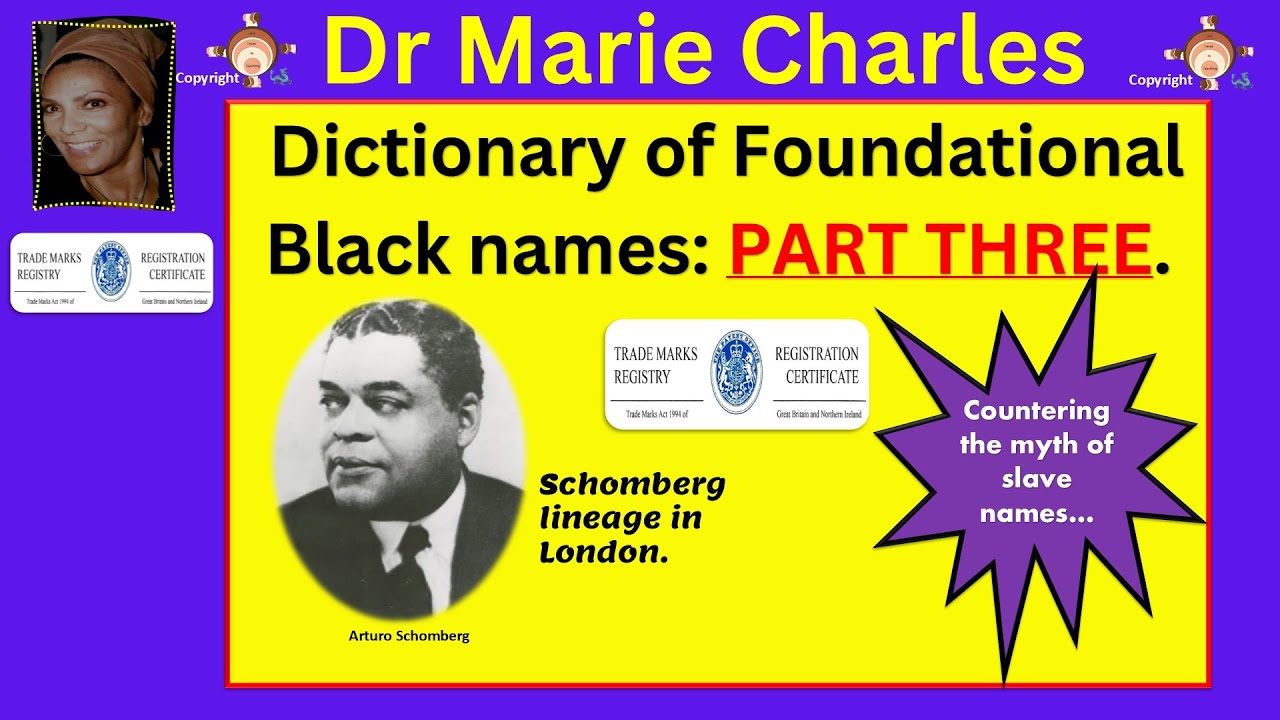 DICTIONARY OF FOUNDATIONAL BLACK SURNAMES number 3 - YouTube