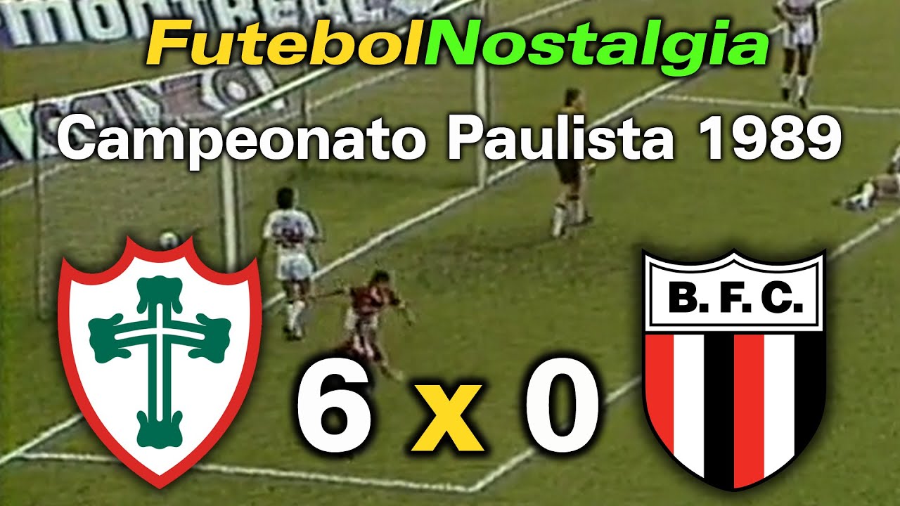 Portuguesa 6 x 0 Botafogo-SP - 25-02-1989 ( Campeonato Paulista )