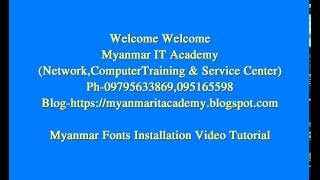 01.Myanmar Fonts Installation screenshot 5