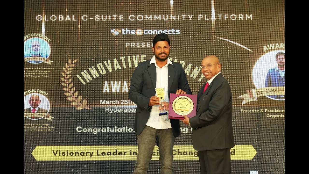 Dr. Goutham Kumar, Founder & President of Serve Needy - Visionary Leader in Social Change Award