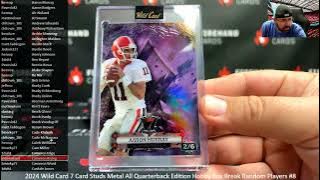 11/21/25 2024 Wild Card 7 Card Studs Metal All Quarterback Edition Hobby Box Break Random Players #8