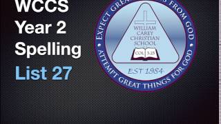 WCCS Year 2 Spelling List 27