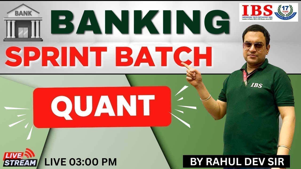 LIVE 03  : 00 PM || BANK SPRINT || QUANT - || RAHUL SIR
