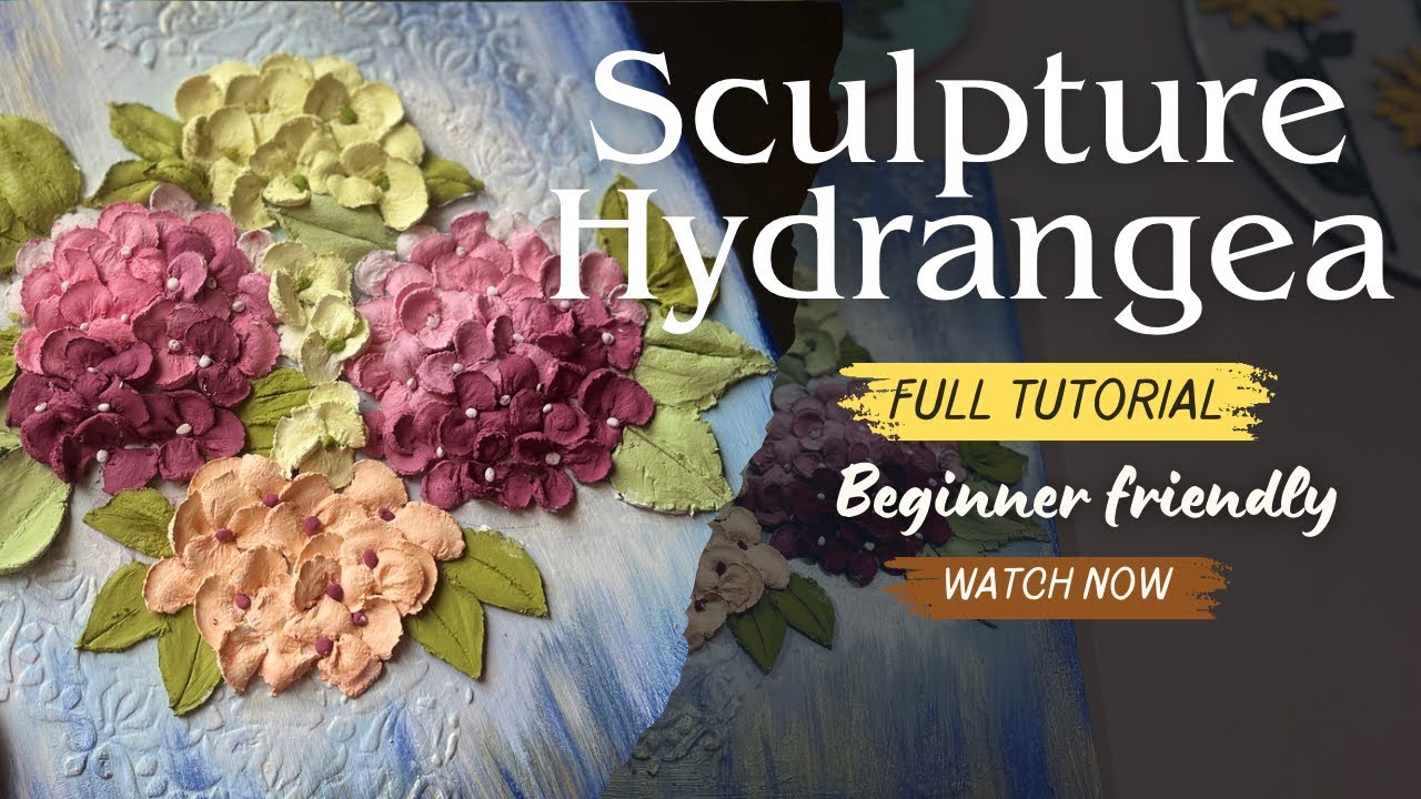 Руководство для начинающих по скульптурной живописи гортензии / создание скульптуры гортензии