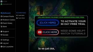 Arkenforge Launcher Tutorial - How to activate your Free Trial