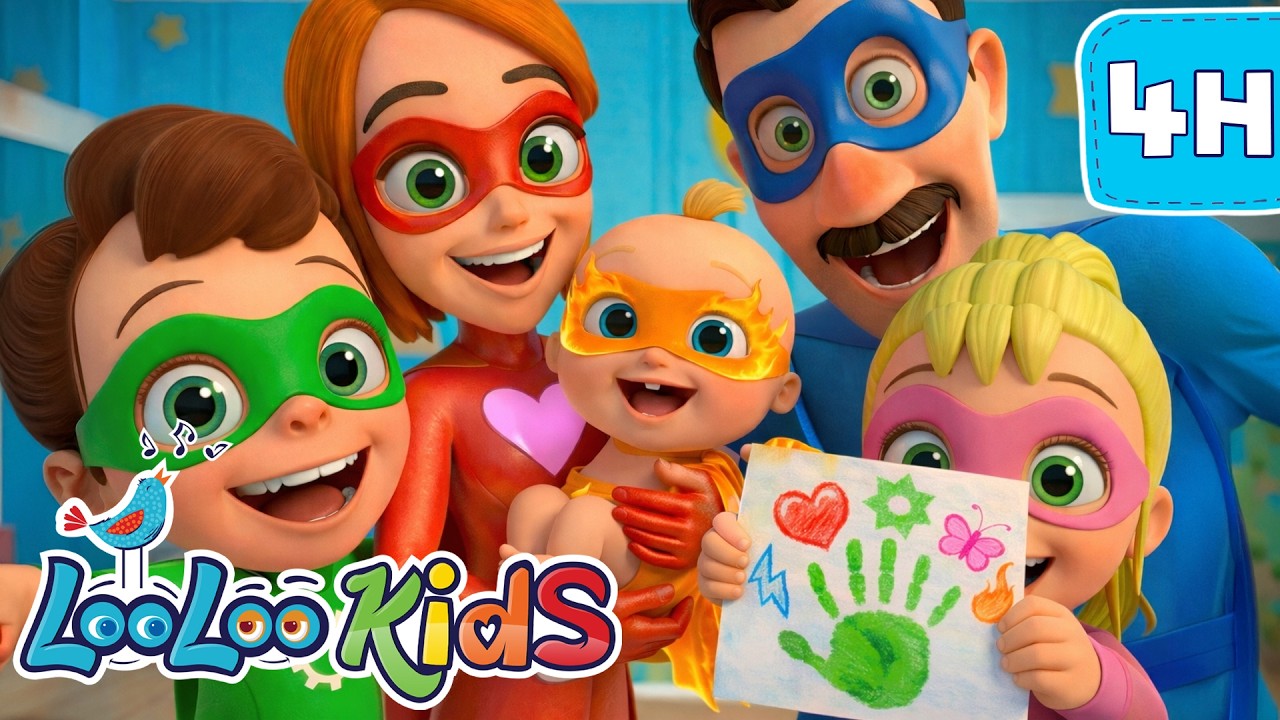 Finger Family Superhero 🦸 | Learn Colors 🎨 | Nursery Rhymes for Kids | LooLoo Kids | Preschool Songs