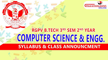 Syllabus Computer Science Engineering (CSE) RGPV B.Tech 3rd Sem 2nd Year | CSE Syllabus