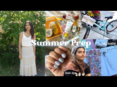 Summer GLOW UP: dying my hair, nails, bucket list, makeup routine, diy jewelry