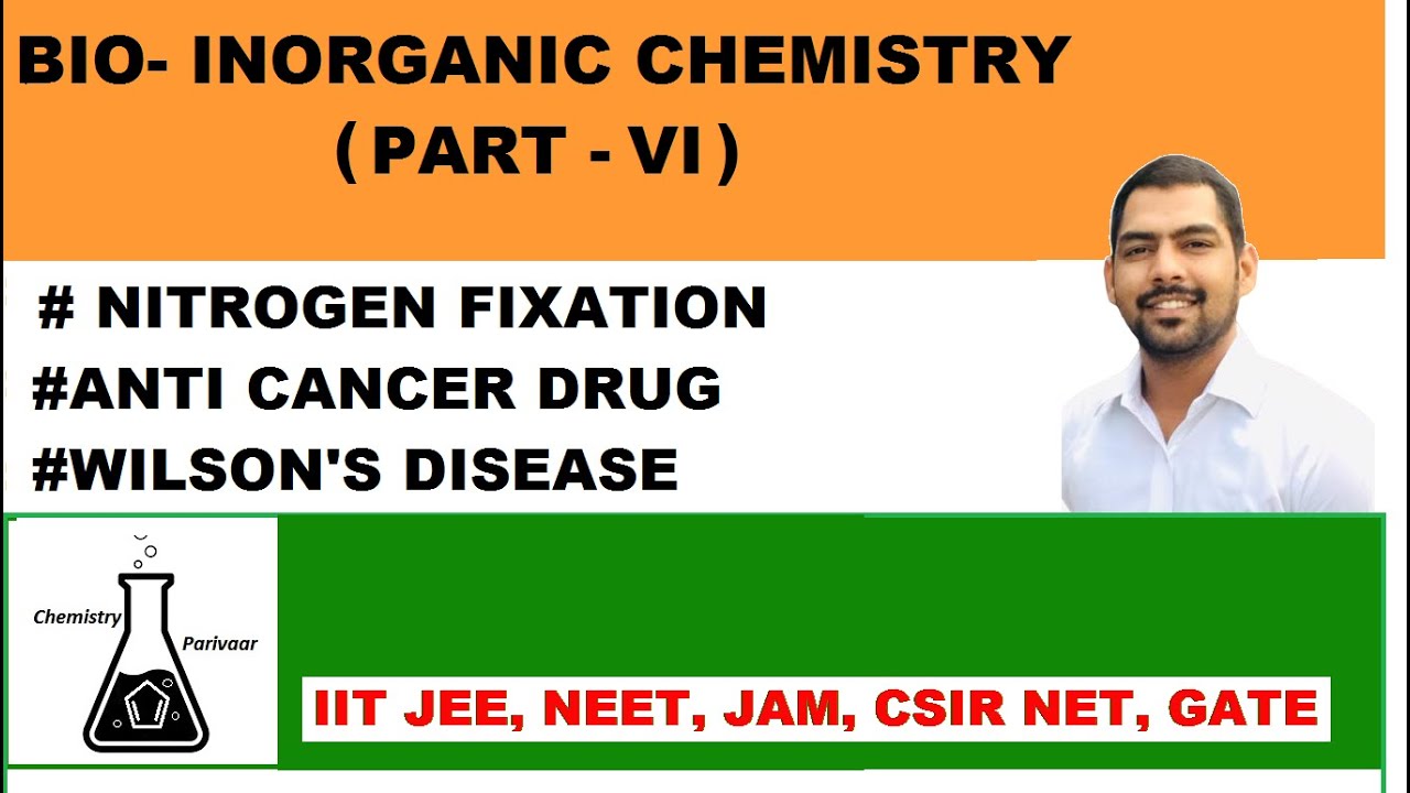 BIO- INORGANIC CHEMISTRY PART- VI (NITROGEN FIXATION, ANTI CANCER DRUG,WILSON'S DISEASE )